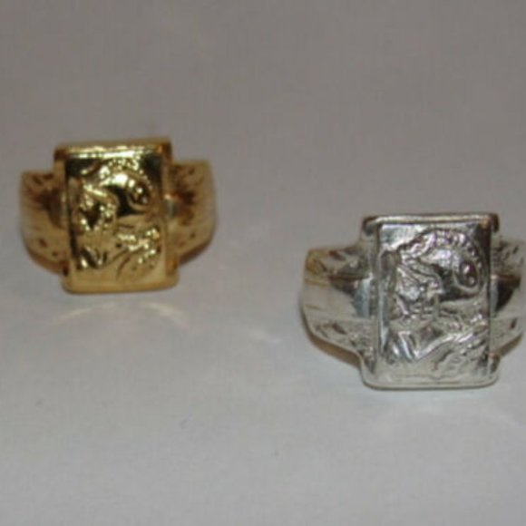 Sterling Silver Small Rectangular Perseus Cameo Pi - Picture 1 of 7